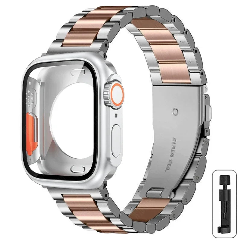 Metalen bandje + Volledig Beschermhoesje voor Apple Watch – afbeelding 11