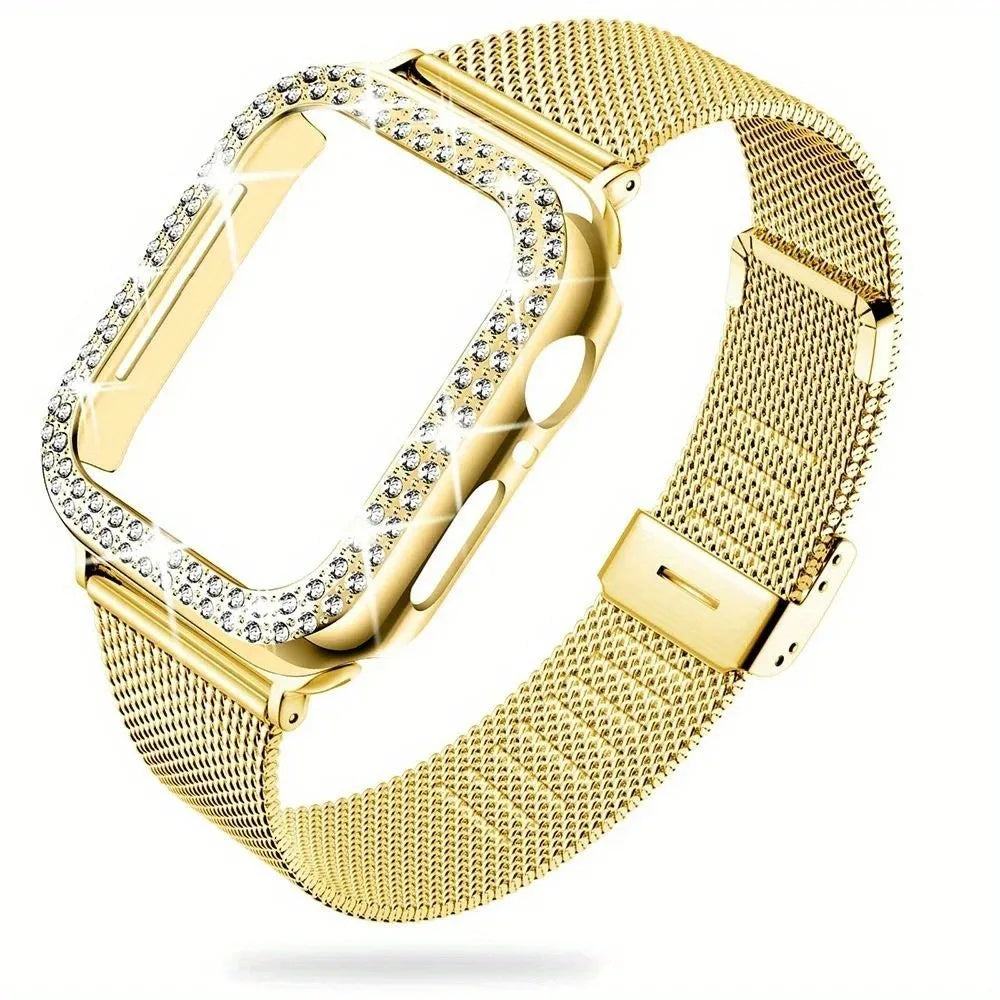 Metalen Damesband + Hoesje voor Apple Watch – afbeelding 12