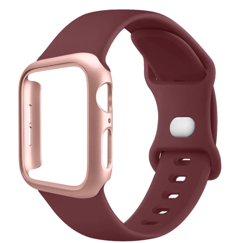 Siliconenn Bandje + Hoesje voor Apple Watch – afbeelding 15