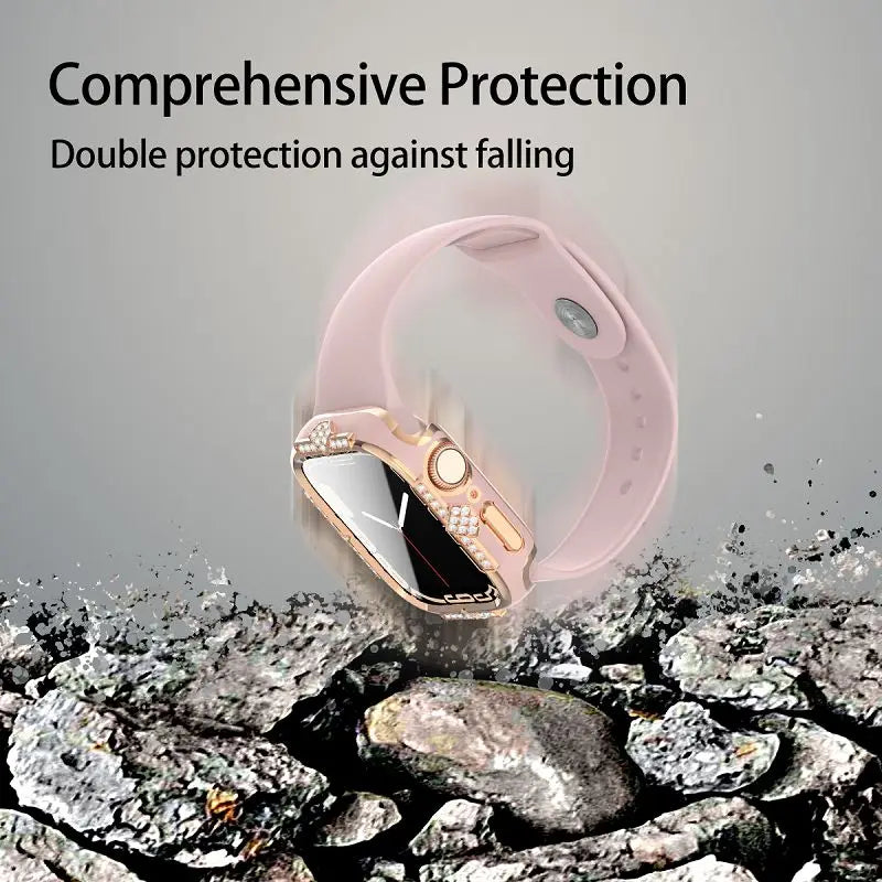 Tweekleurig Apple Watch-hoesje met diamantlook voor Apple Watch – afbeelding 3