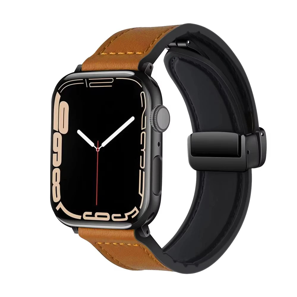 Leren Bandje voor Apple Watch – Magnetische Sluiting – afbeelding 13