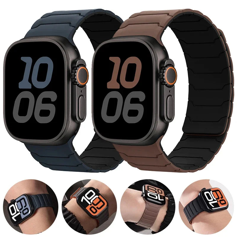 Magnetische Siliconenn Bandje voor Apple Watch – afbeelding 1
