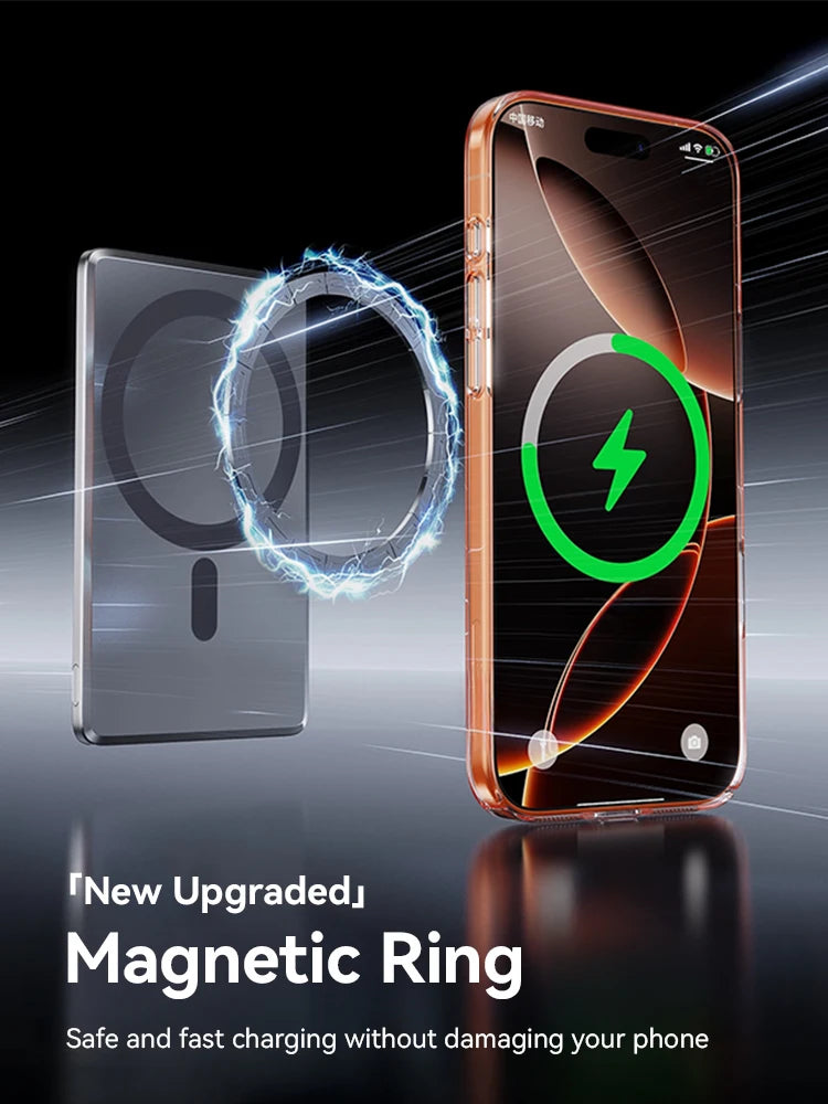 Joyroom Magnetisch Transparant Hoesje voor iPhone – Anti-Vergeling & Draadloos Opladen – afbeelding 2