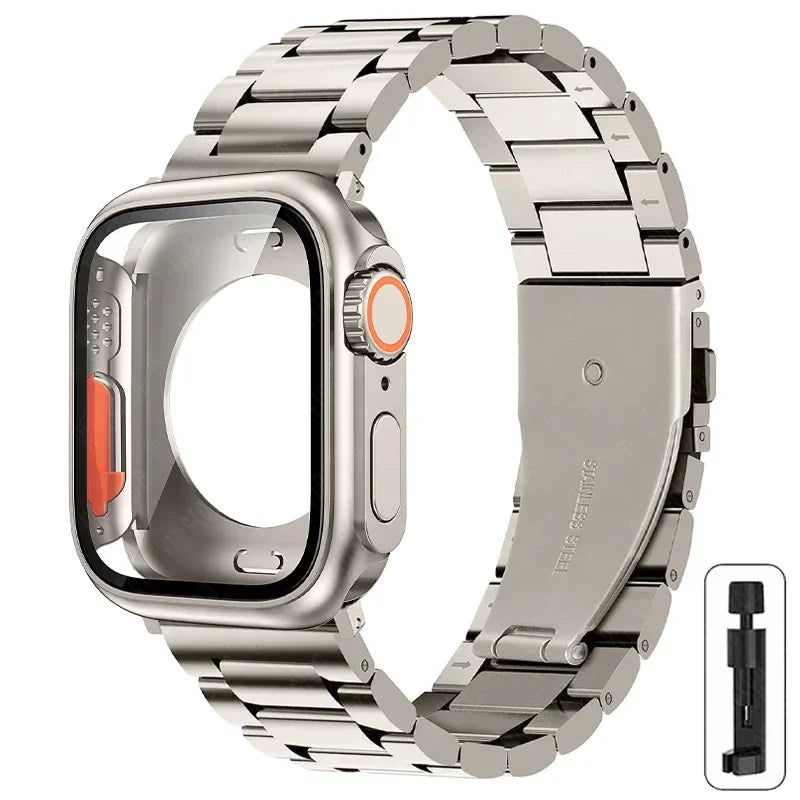 Metalen bandje + Volledig Beschermhoesje voor Apple Watch – afbeelding 23