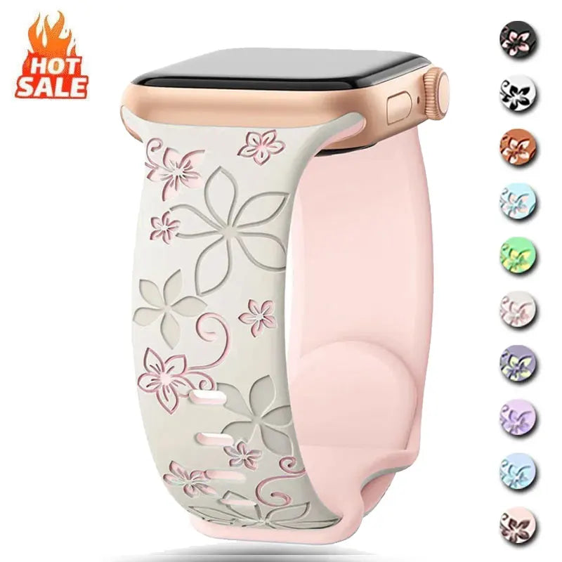 Gegraveerd Siliconen Bandje voor Apple Watch – 40/41/42/44/45/46/49mm | Series 5-11, SE & Ultra