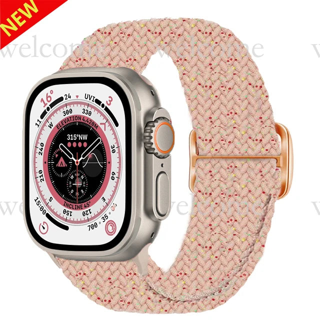Gevlochten nylon Loop Bandje voor Apple Watch – afbeelding 33