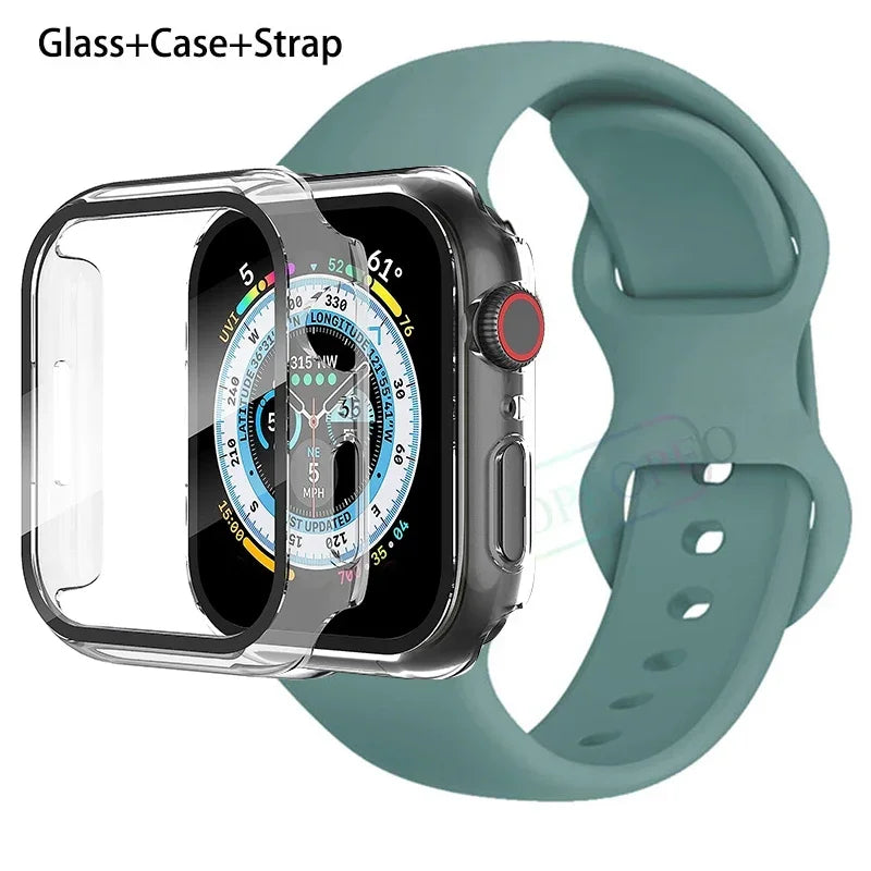 Screenprotector + Hoesje + Siliconenn Bandje voor Apple Watch – afbeelding 26