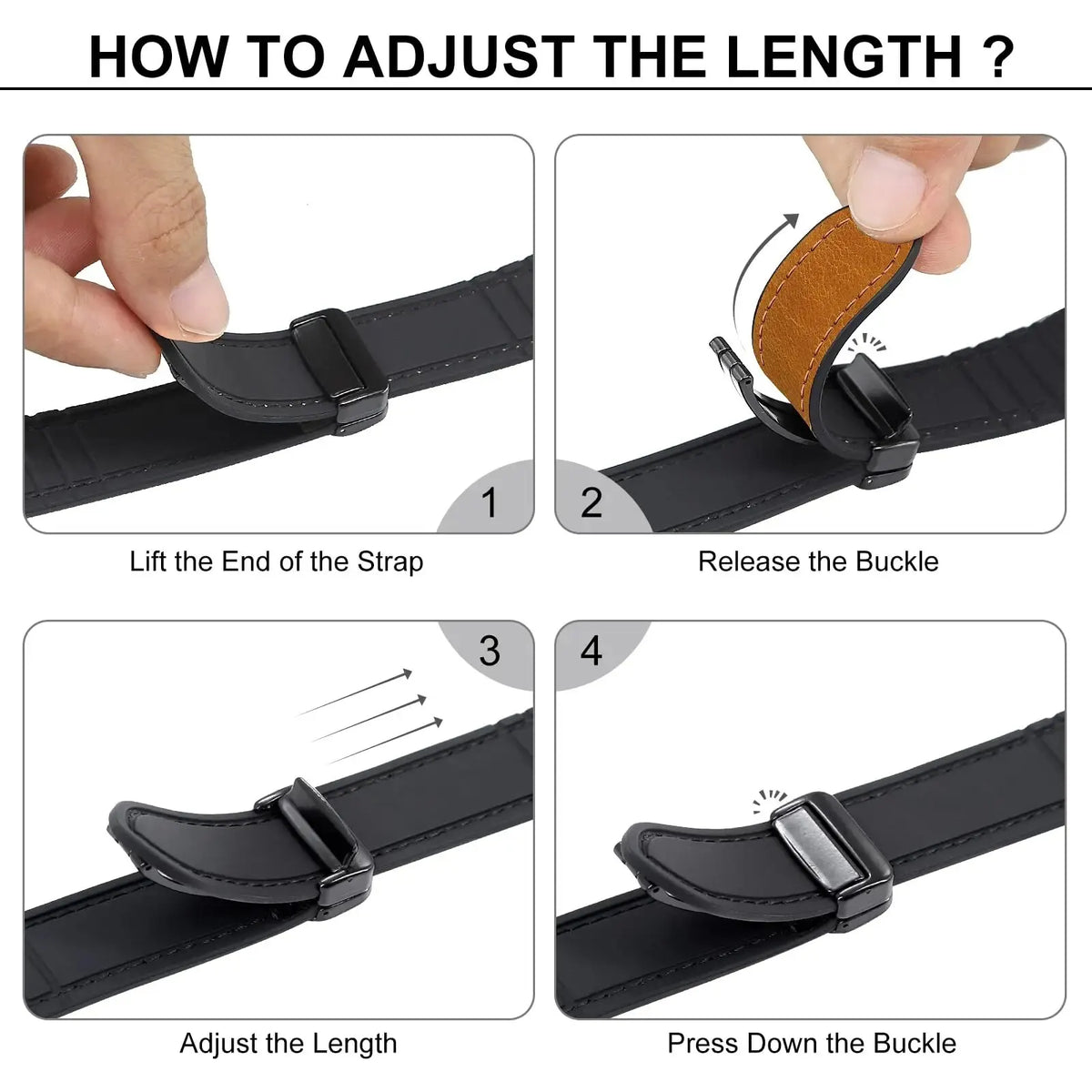 Leren Bandje voor Apple Watch – Magnetische Sluiting – afbeelding 5