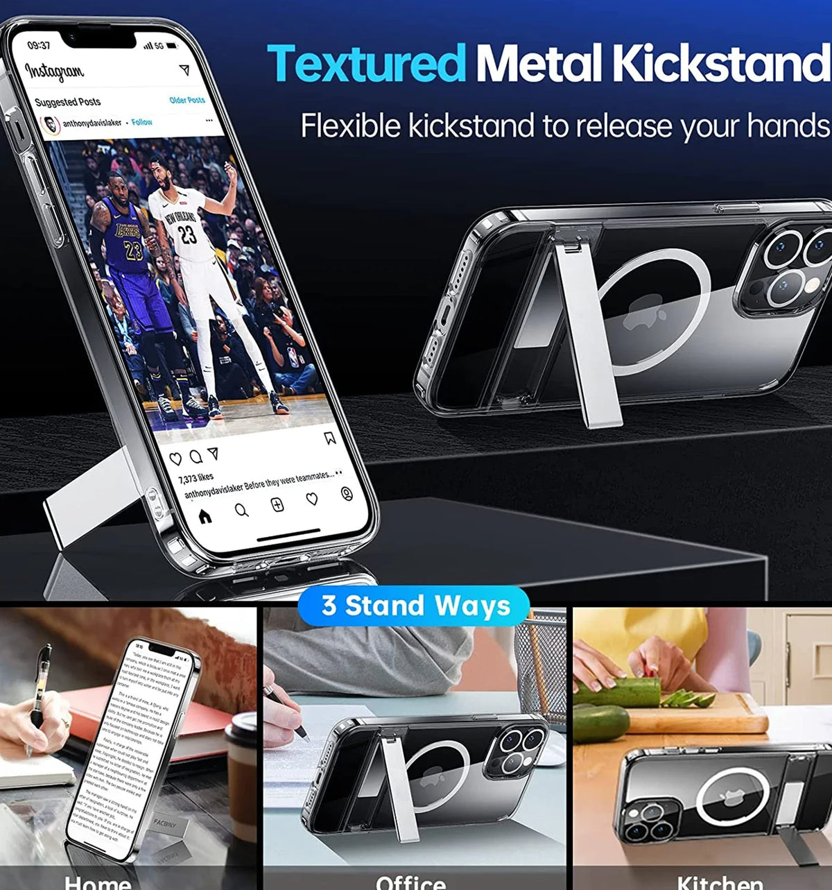 Transparant MagSafe Hoesje voor iPhone – Standaard & Draadloos Opladen – afbeelding 5