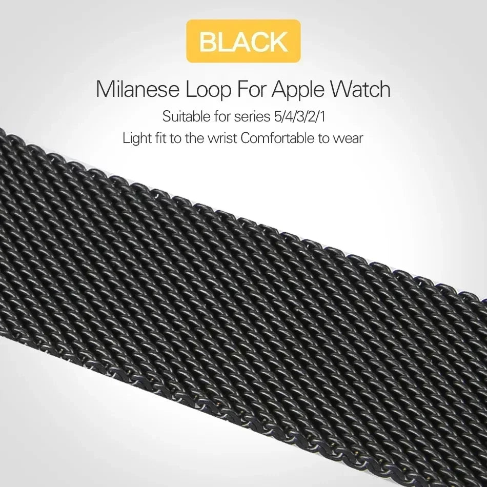 Milanese Mesh Bandje voor Apple Watch – 40/41/44/45/46/49mm | Series 6-11, SE & Ultra 2/3