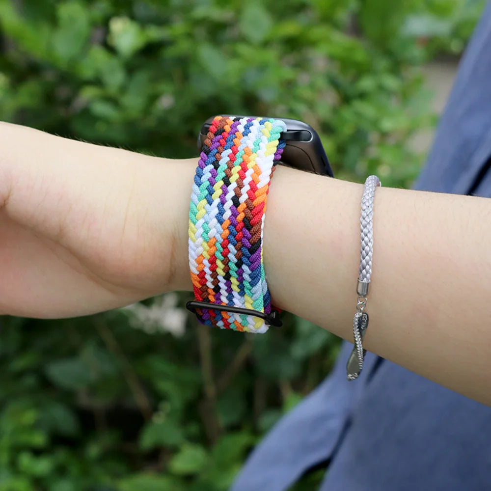 Gevlochten nylon Loop Bandje voor Apple Watch – afbeelding 3
