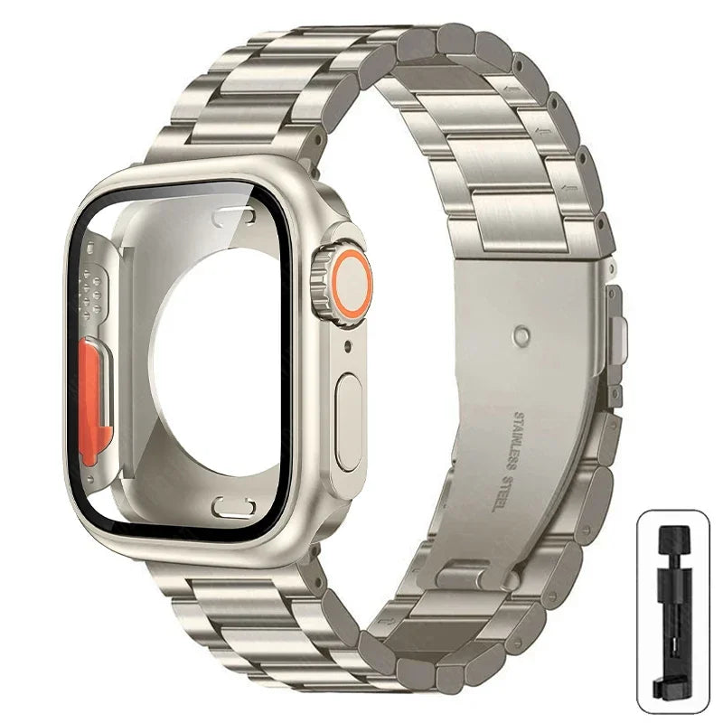 Metalen bandje + Volledig Beschermhoesje voor Apple Watch – afbeelding 14