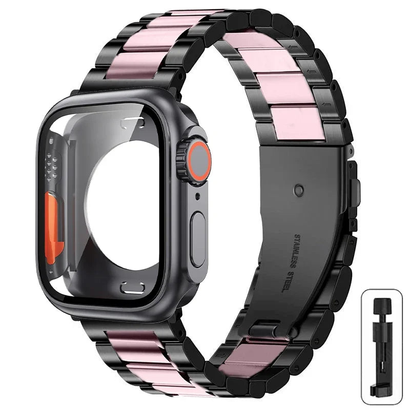 Metalen bandje + Volledig Beschermhoesje voor Apple Watch – afbeelding 25