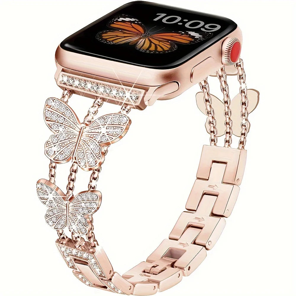 Metalen Vlinderarmband voor Apple Watch – 40/41/45/49mm | Series 3-9, SE & Ultra