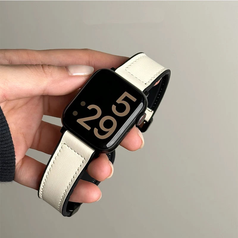 Leer + Siliconenn Bandje voor Apple Watch – afbeelding 11
