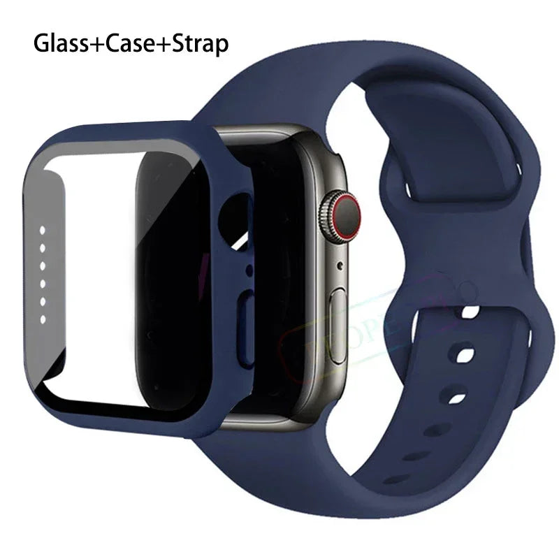 Screenprotector + Hoesje + Siliconenn Bandje voor Apple Watch – afbeelding 10