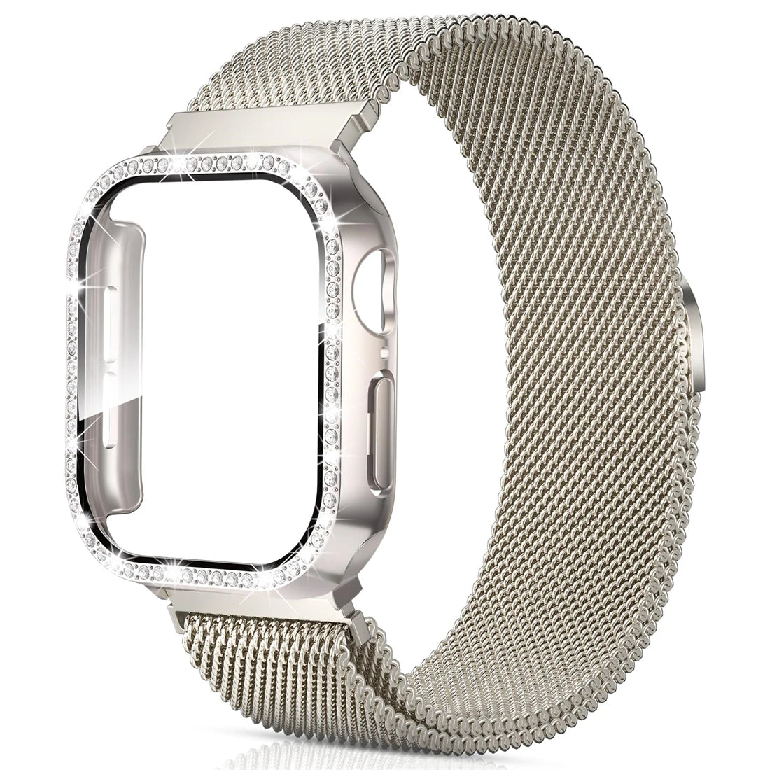 Milanese Mesh Bandje + Hoesje voor Apple Watch – afbeelding 9