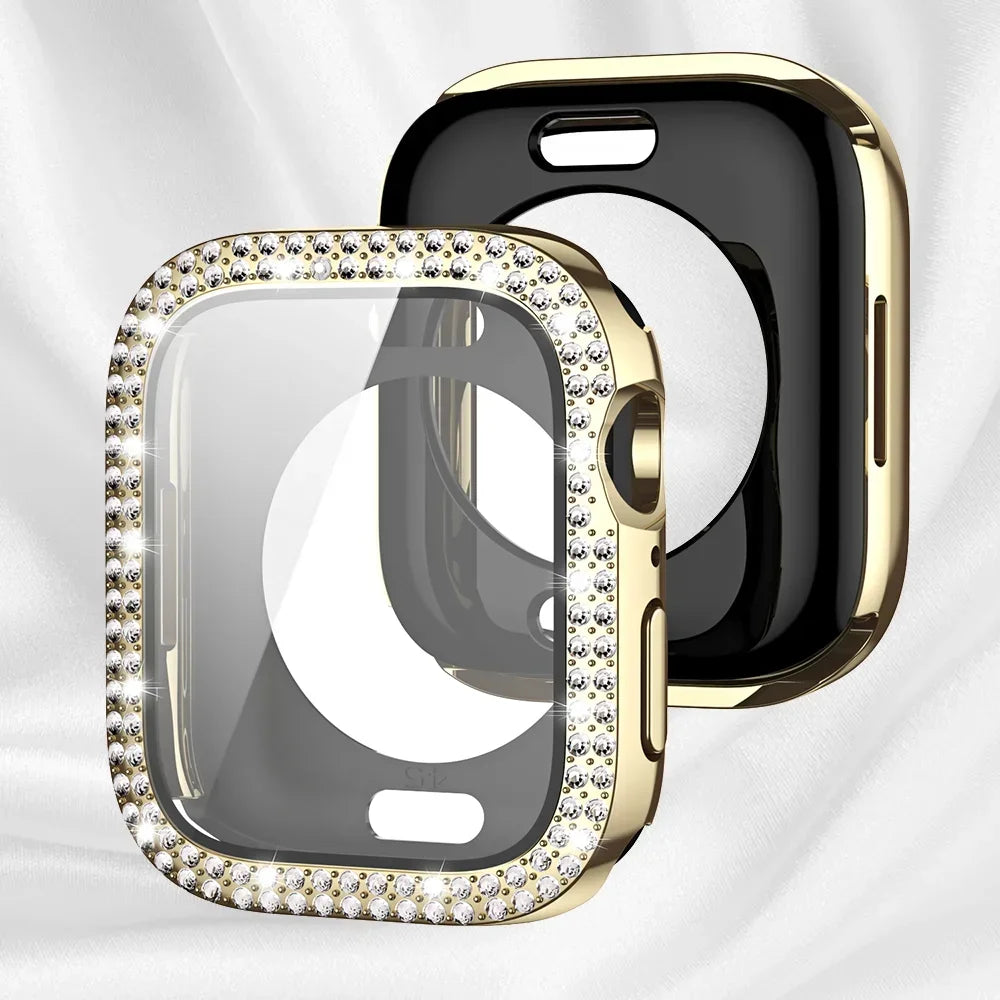 Diamanten Hoesje + Schermbeschermer voor Apple Watch – 40/41/42/44/45/46/49mm | Series 5-11, SE & Ultra
