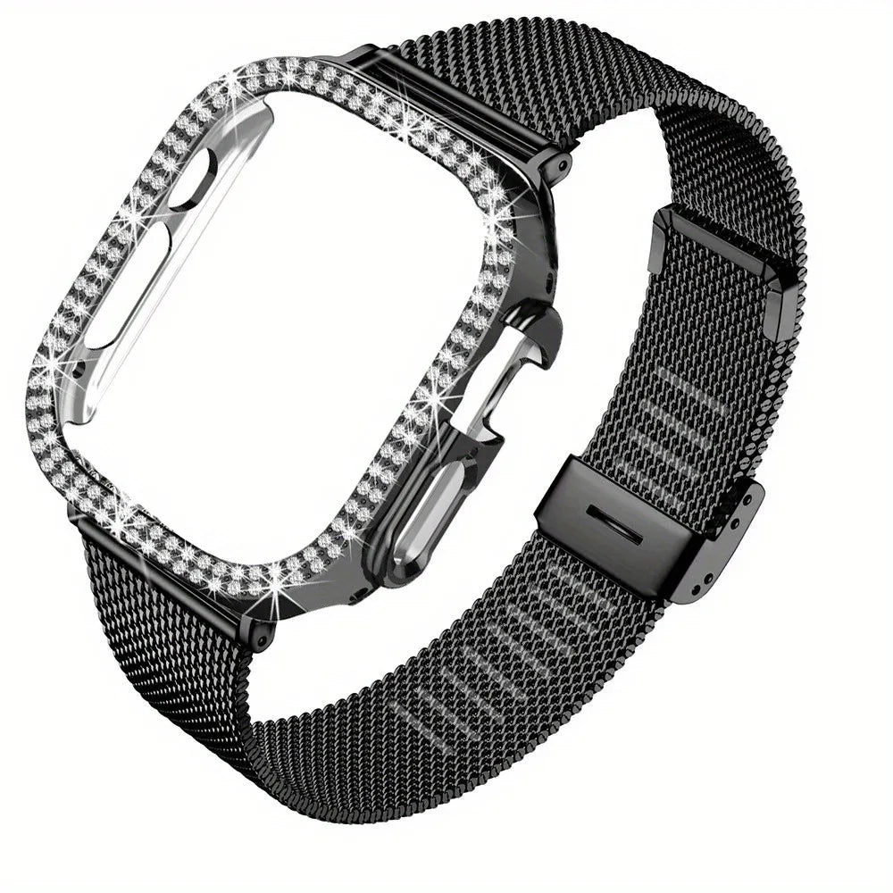 Metalen Damesband + Hoesje voor Apple Watch – afbeelding 8