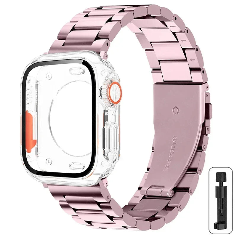 Metalen bandje + Volledig Beschermhoesje voor Apple Watch – afbeelding 27