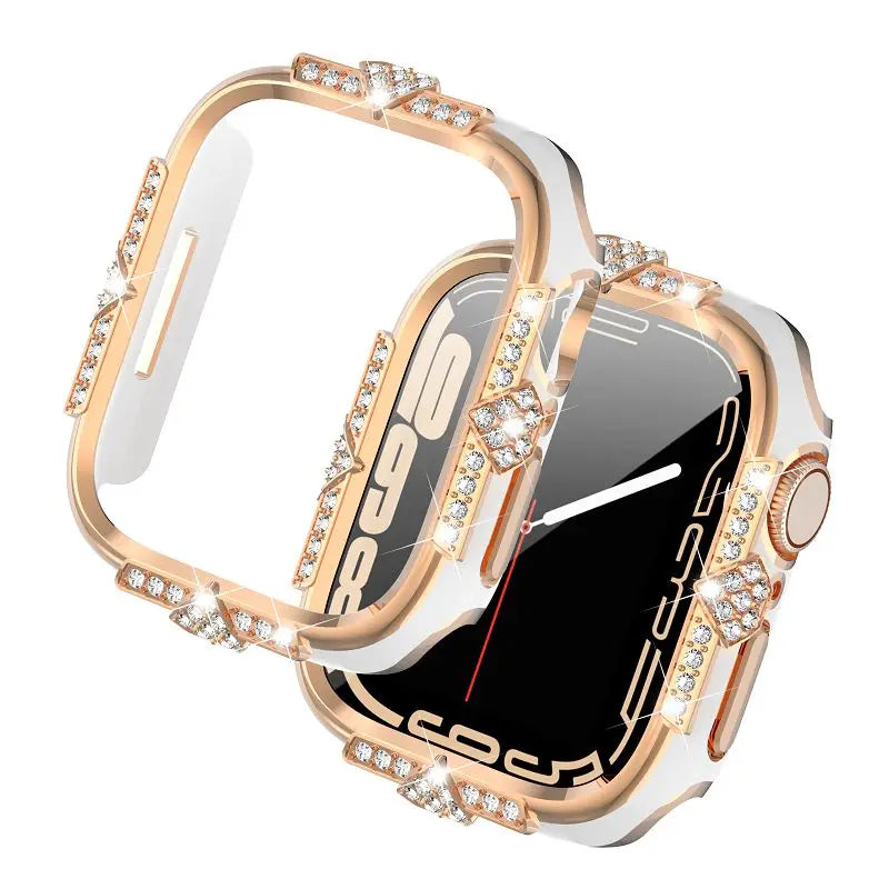 Tweekleurig Apple Watch-hoesje met diamantlook voor Apple Watch – afbeelding 4