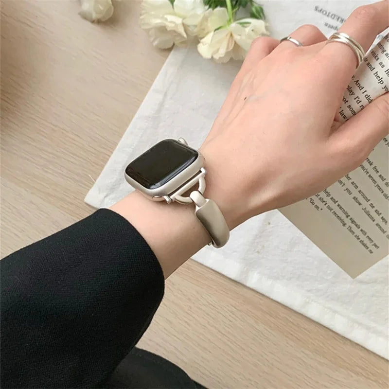 Metalen Damesarmband voor Apple Watch – 38/40/41/42/44/45/46/49mm | Series 5-10, SE & Ultra