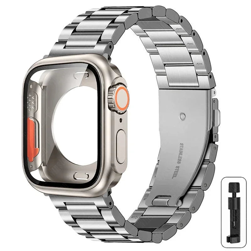 Metalen bandje + Volledig Beschermhoesje voor Apple Watch – afbeelding 30