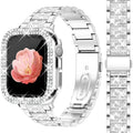 Hoesje met diamantlook + Metalen bandje voor Apple Watch – afbeelding 8