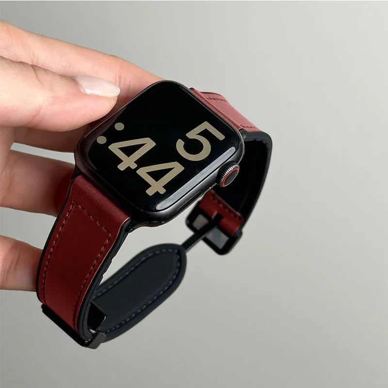 Leer + Siliconenn Bandje voor Apple Watch – afbeelding 14