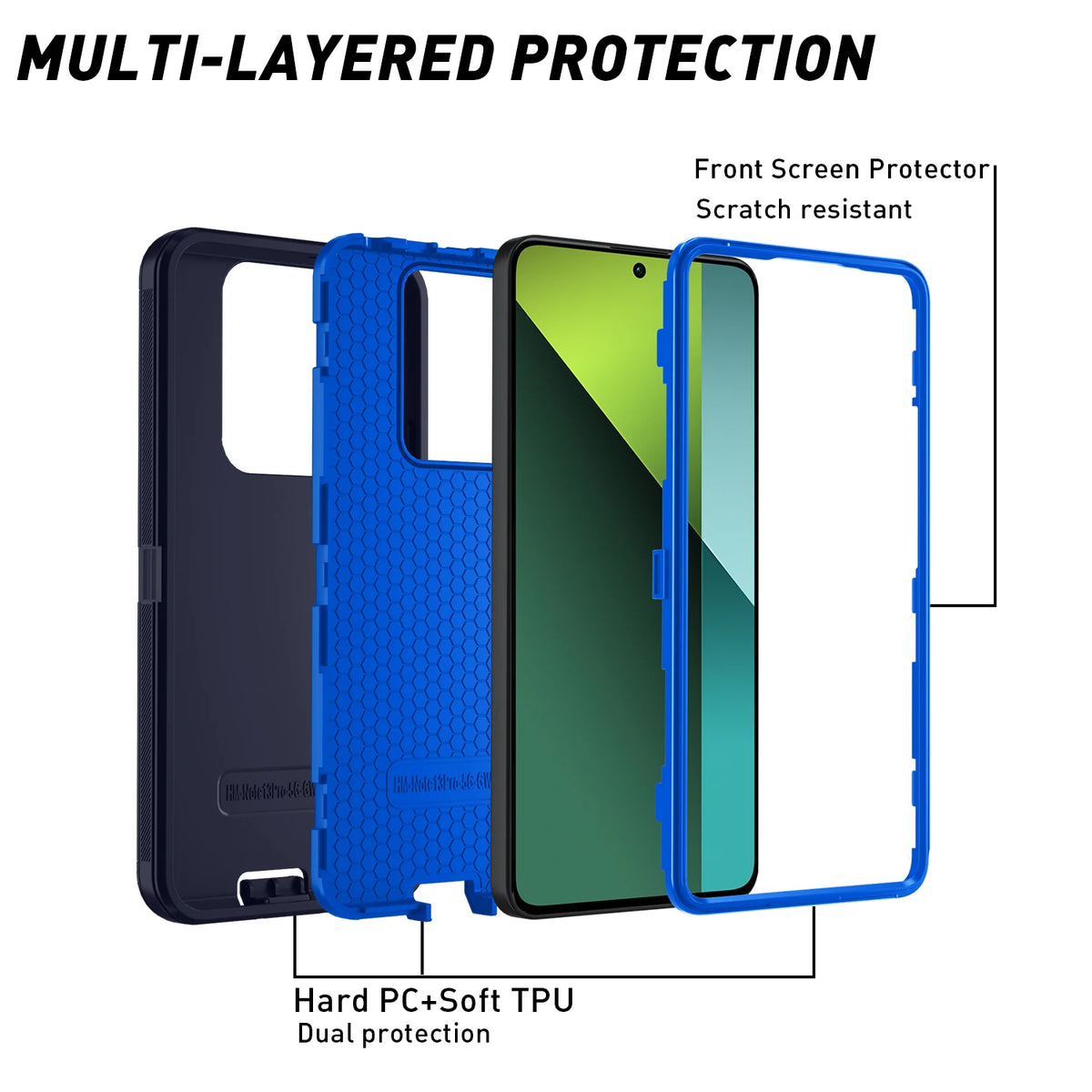 Pantser Schokbestendig Stofdicht Hoesje voor iPhone 11-16 Pro Max – afbeelding 2