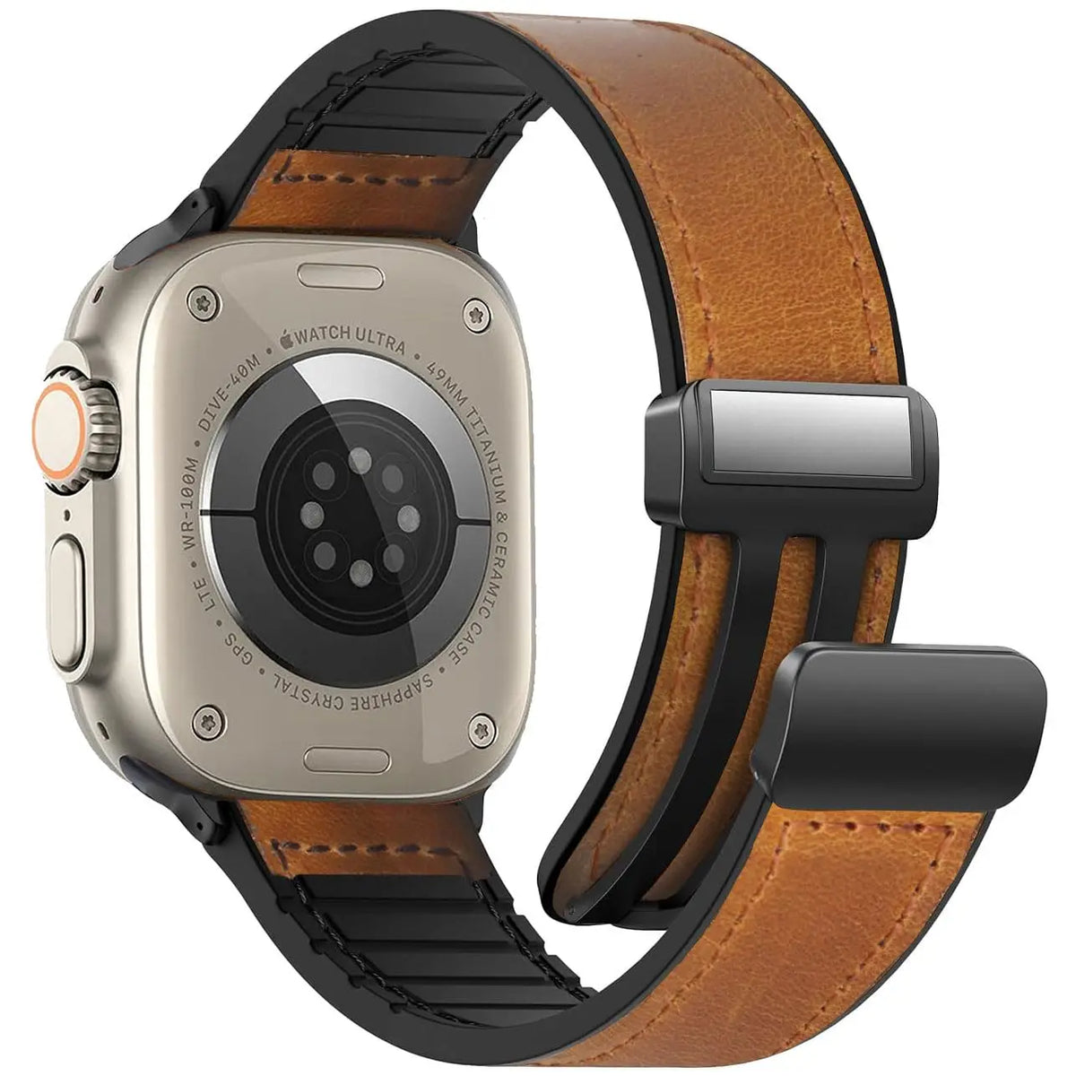 Leren Bandje voor Apple Watch – Magnetische Sluiting – afbeelding 2