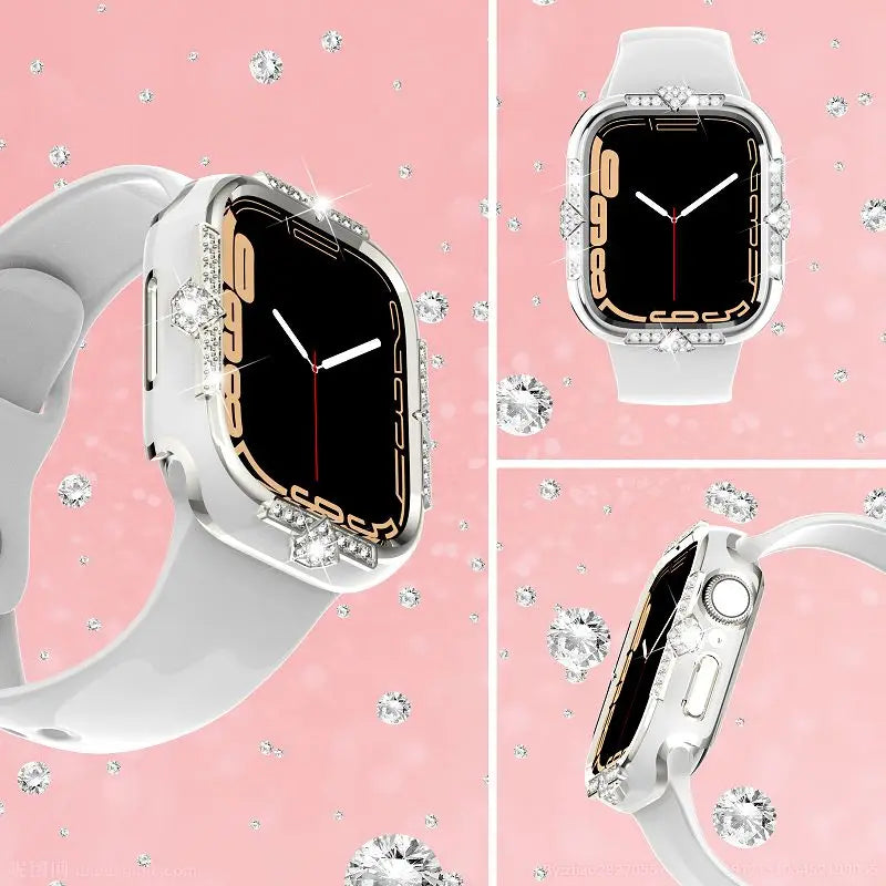 Tweekleurig Apple Watch-hoesje met diamantlook voor Apple Watch – afbeelding 2