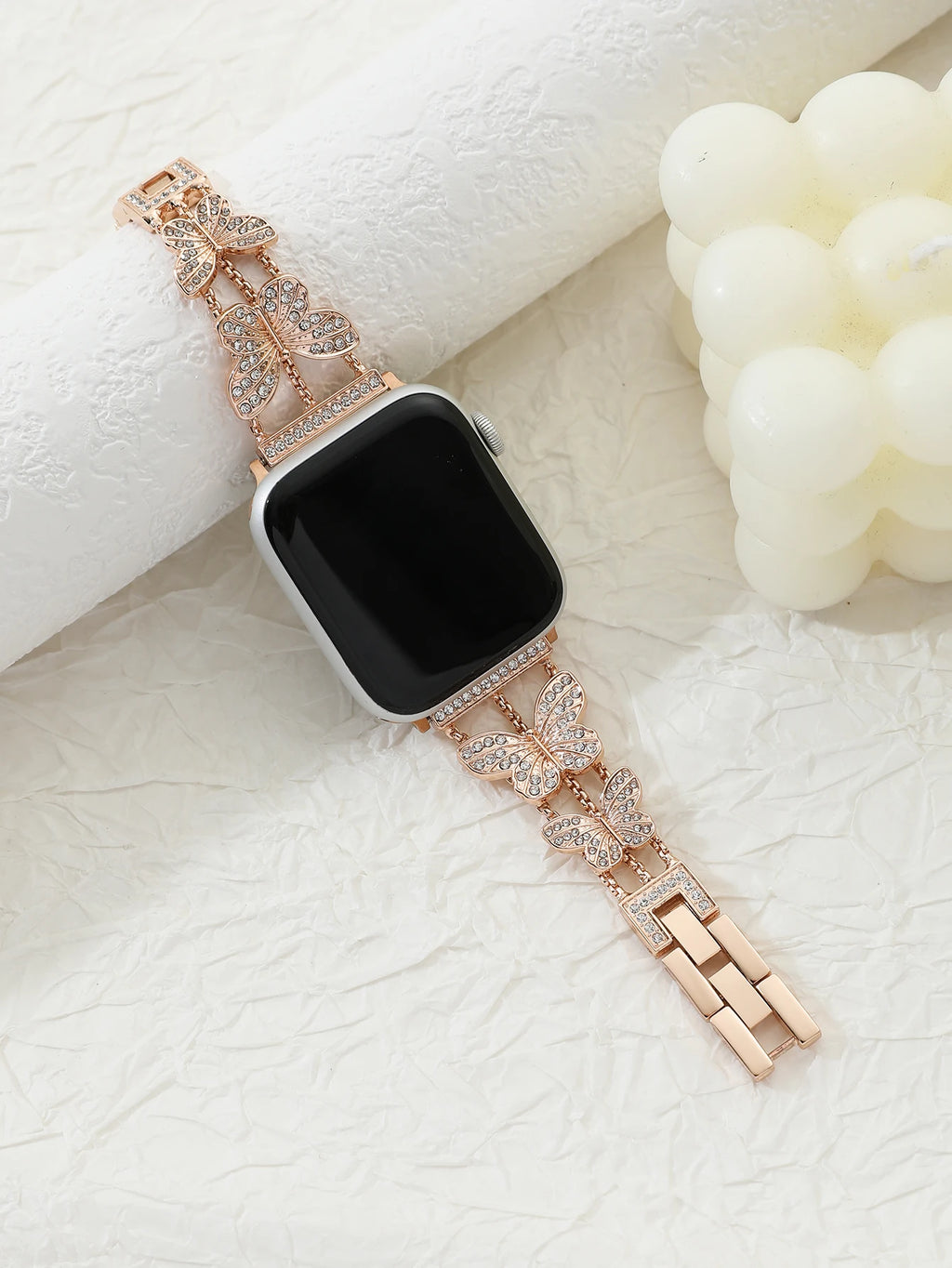 Metalen Vlinderarmband voor Apple Watch – 40/41/45/49mm | Series 3-9, SE & Ultra