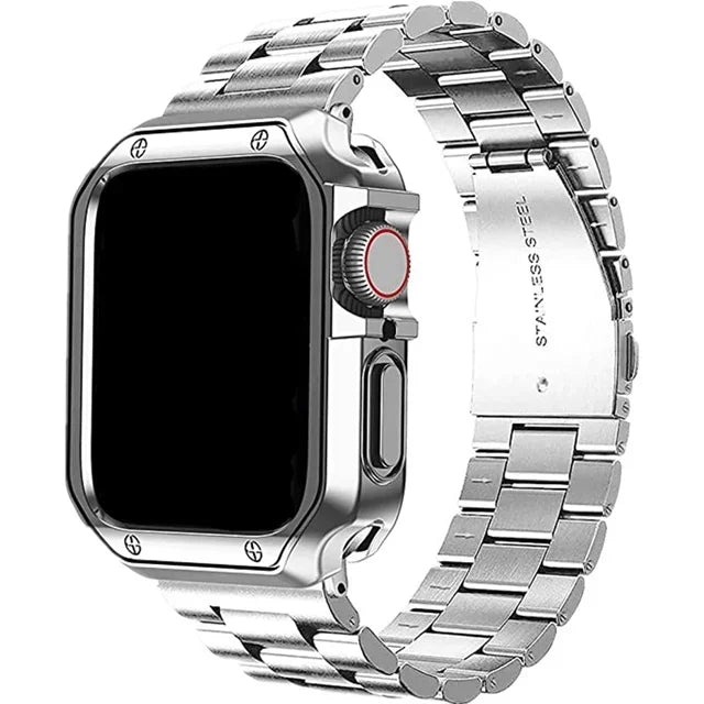 TPU Beschermhoes + Metalen bandje voor Apple Watch – afbeelding 12