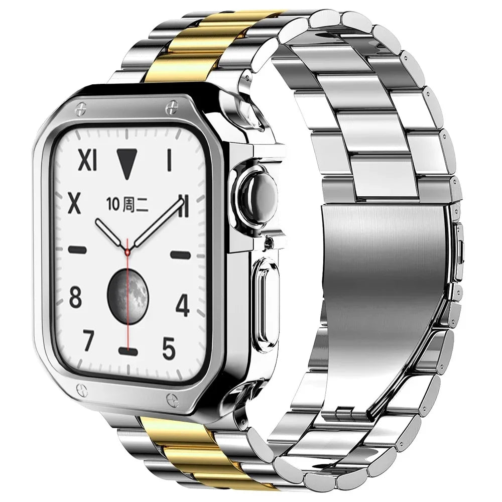 TPU Beschermhoes + Metalen bandje voor Apple Watch – afbeelding 10