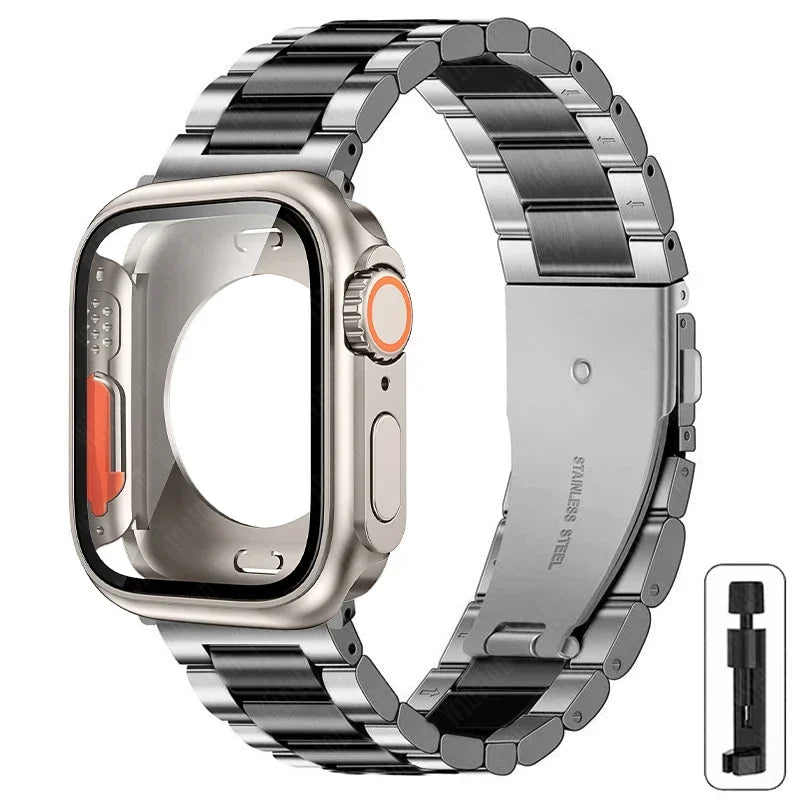 Metalen bandje + Volledig Beschermhoesje voor Apple Watch – afbeelding 19