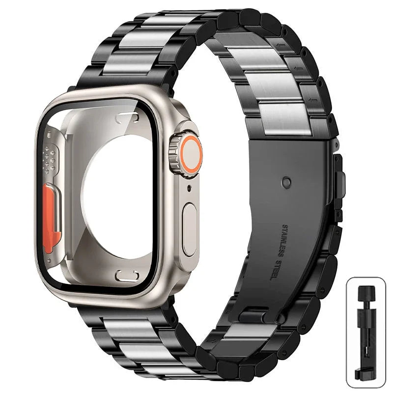 Metalen bandje + Volledig Beschermhoesje voor Apple Watch – afbeelding 16