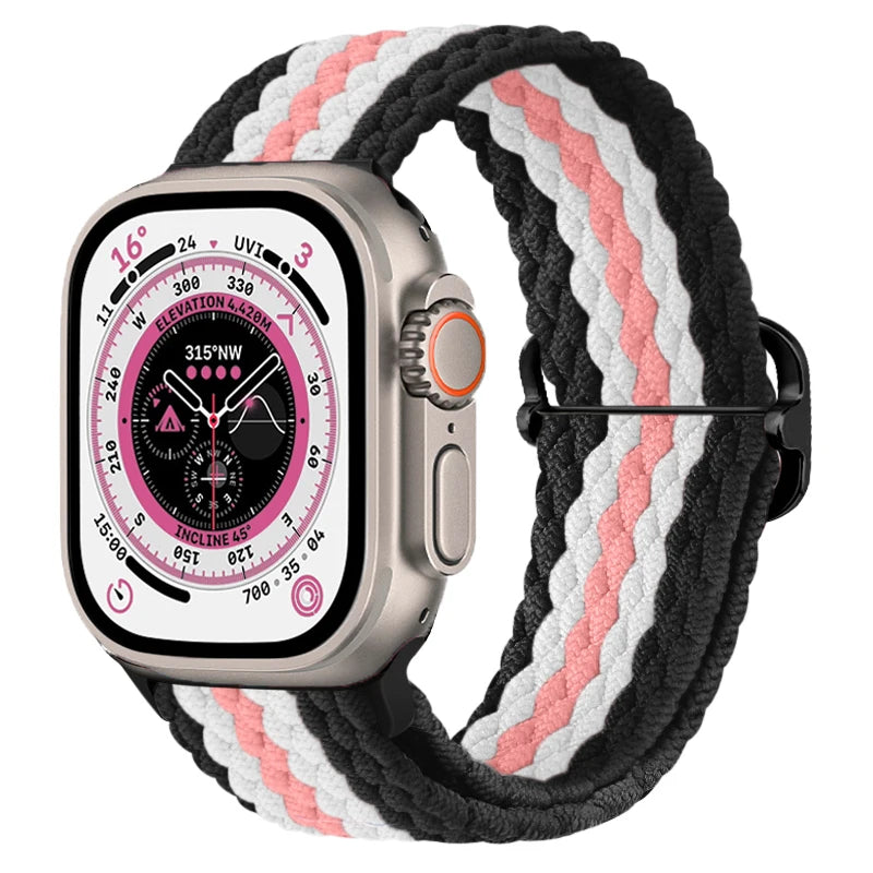 Gevlochten nylon Loop Bandje voor Apple Watch – afbeelding 7
