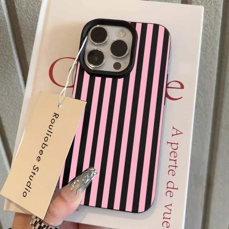 Kleurrijk gestreept Hoesje voor iPhone X-17 Pro Max – afbeelding 7